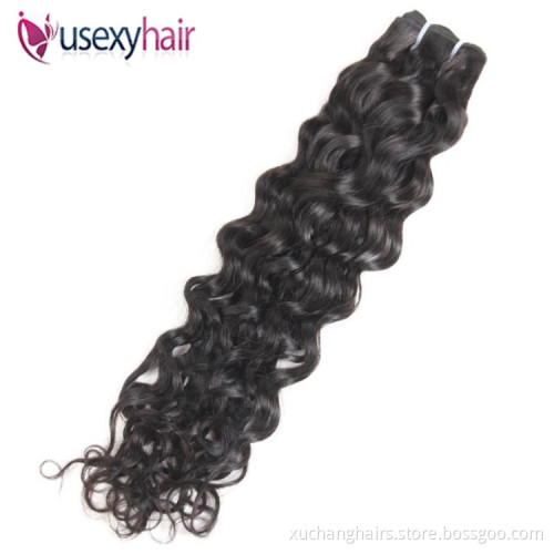 Raw Indian Temple Hair Water Wave Hair Bundles Vendors Grade 12A Virgin Cuticle Aligned Hair From Indian